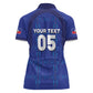 Custom Haiti Ayiti Nan Mondyal 2026 Women Polo Shirt Fyete Lit Victwa Blue Version
