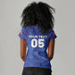 Custom Haiti Ayiti Nan Mondyal 2026 Women V-Neck T-Shirt Fyete Lit Victwa Blue Version