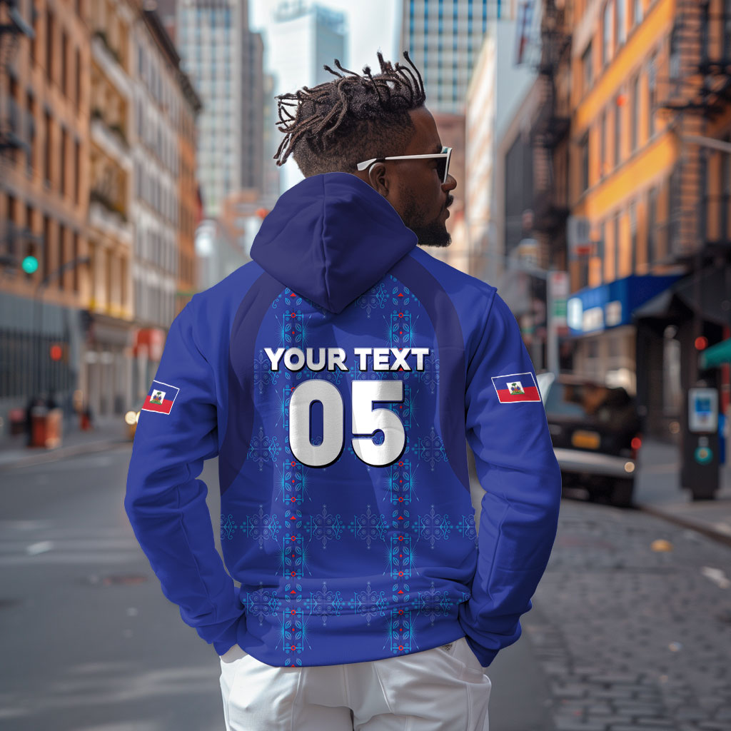 Custom Haiti Ayiti Nan Mondyal 2026 Zip Hoodie Fyete Lit Victwa Blue Version