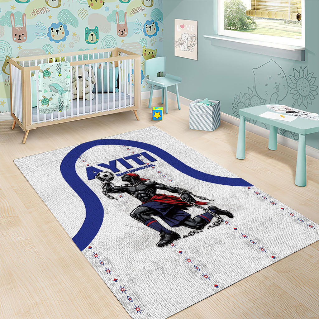 Haiti Ayiti Nan Mondyal 2026 Area Rug Fyete Lit Victwa White Version