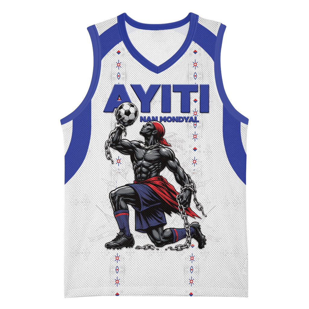 Custom Haiti Ayiti Nan Mondyal 2026 Basketball Jersey Fyete Lit Victwa White Version