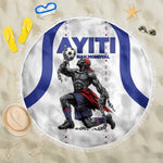 Haiti Ayiti Nan Mondyal 2026 Beach Blanket Fyete Lit Victwa White Version