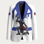 Custom Haiti Ayiti Nan Mondyal 2026 Blazer Fyete Lit Victwa White Version