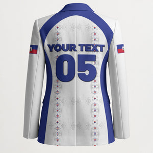 Custom Haiti Ayiti Nan Mondyal 2026 Blazer Fyete Lit Victwa White Version