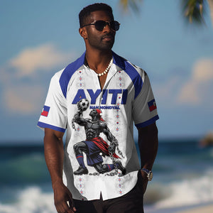 Custom Haiti Ayiti Nan Mondyal 2026 Hawaiian Shirt Fyete Lit Victwa White Version