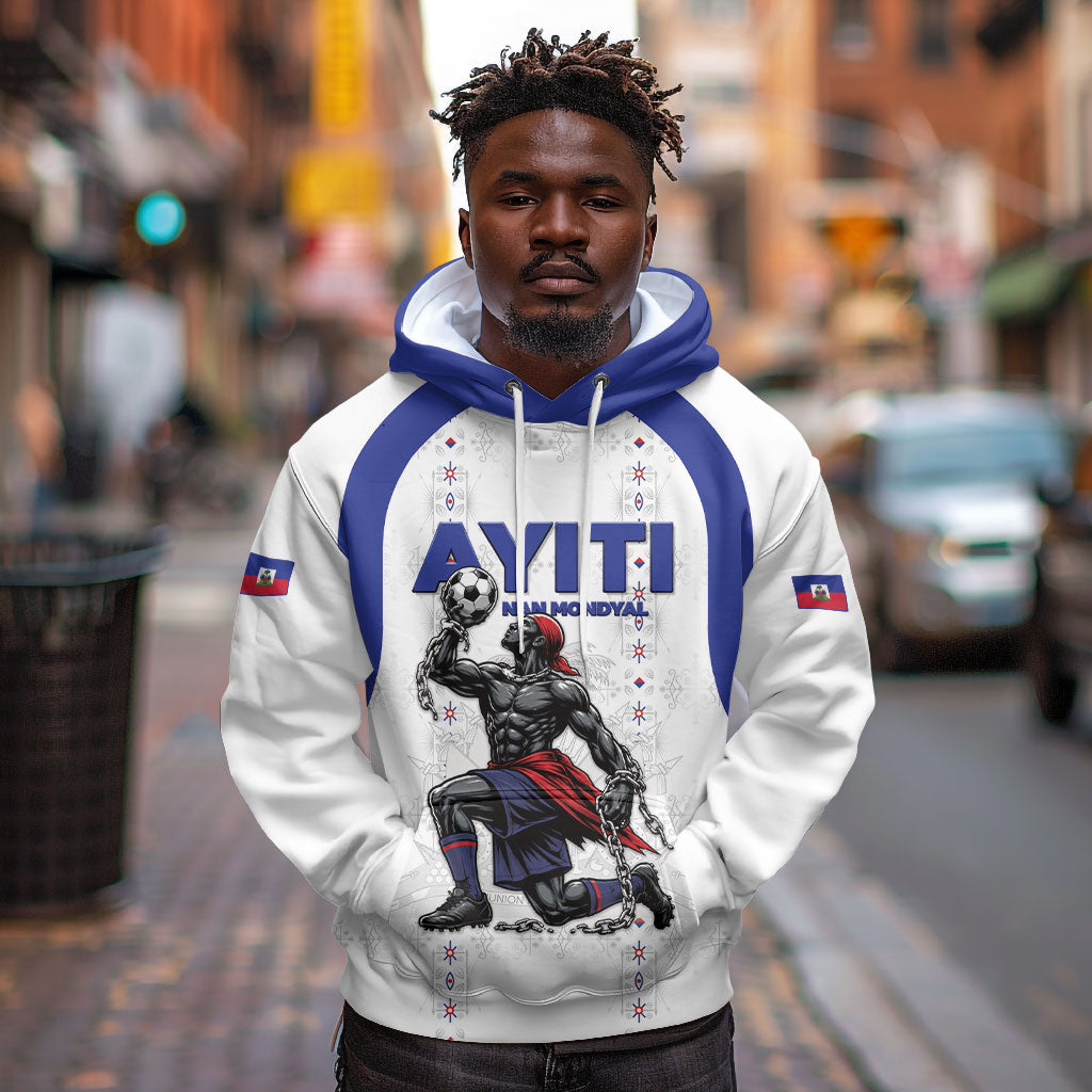 Custom Haiti Ayiti Nan Mondyal 2026 Hoodie Fyete Lit Victwa White Version