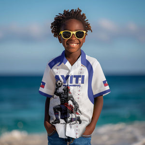 Custom Haiti Ayiti Nan Mondyal 2026 Kid Hawaiian Shirt Fyete Lit Victwa White Version
