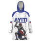Custom Haiti Ayiti Nan Mondyal 2026 Kid Wearable Blanket Hoodie Fyete Lit Victwa White Version