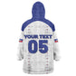 Custom Haiti Ayiti Nan Mondyal 2026 Kid Wearable Blanket Hoodie Fyete Lit Victwa White Version