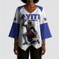 Custom Haiti Ayiti Nan Mondyal 2026 Kimono Sleeve Blouse Fyete Lit Victwa White Version