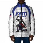 Custom Haiti Ayiti Nan Mondyal 2026 Padded Jacket Fyete Lit Victwa White Version