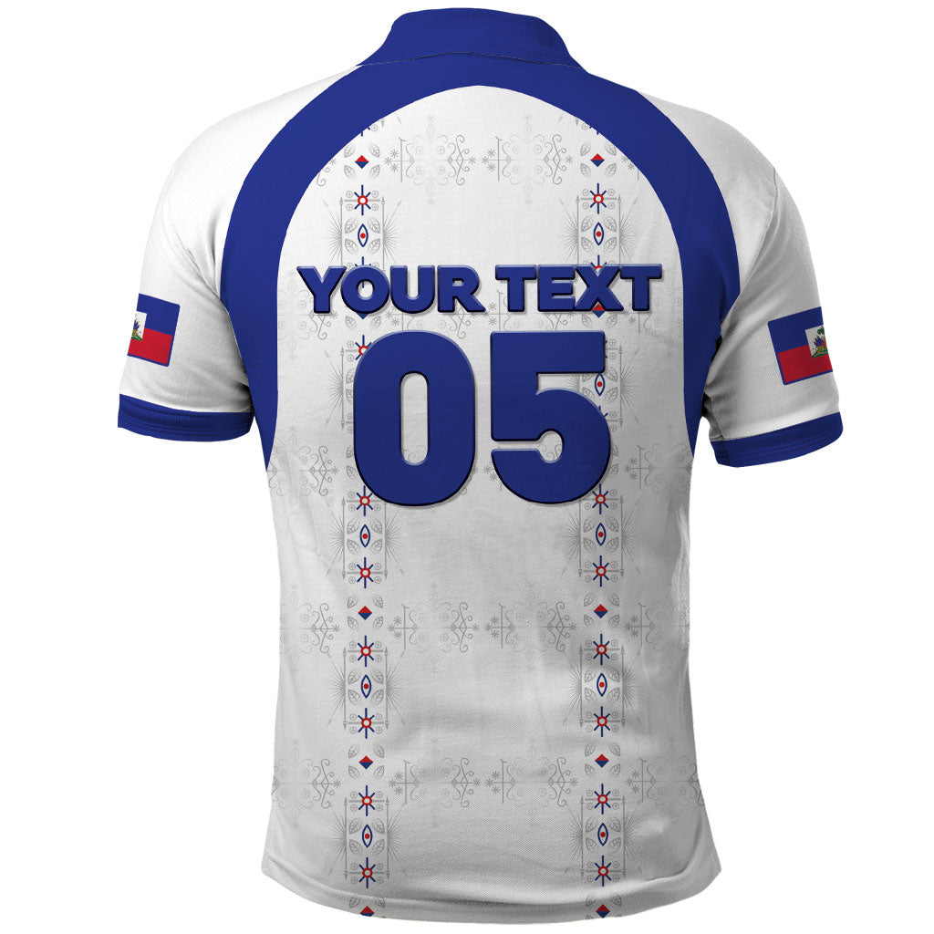 Custom Haiti Ayiti Nan Mondyal 2026 Polo Shirt Fyete Lit Victwa White Version