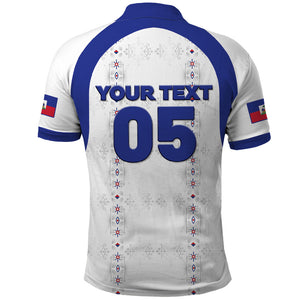 Custom Haiti Ayiti Nan Mondyal 2026 Polo Shirt Fyete Lit Victwa White Version