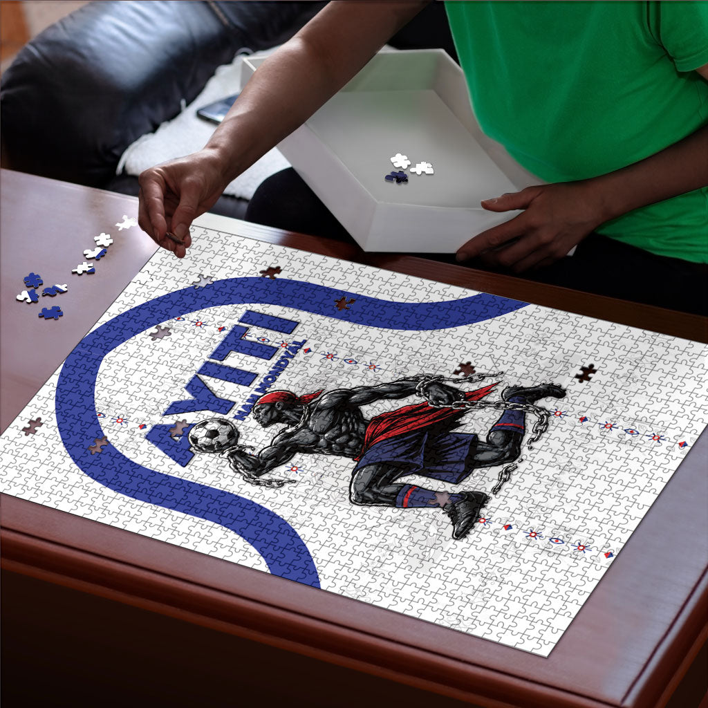 Haiti Ayiti Nan Mondyal 2026 Puzzle Fyete Lit Victwa White Version