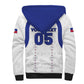 Custom Haiti Ayiti Nan Mondyal 2026 Sherpa Hoodie Fyete Lit Victwa White Version