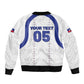 Custom Haiti Ayiti Nan Mondyal 2026 Sleeve Zip Bomber Jacket Fyete Lit Victwa White Version