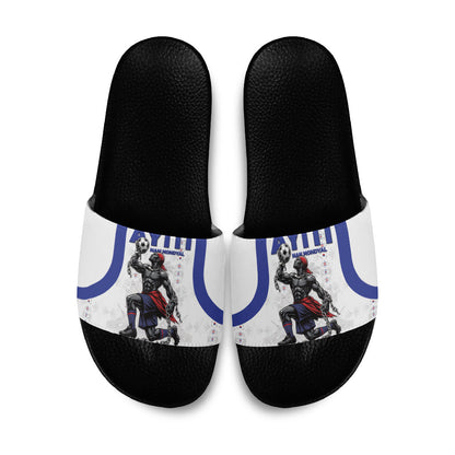 Haiti Ayiti Nan Mondyal 2026 Slide Sandals Fyete Lit Victwa White Version
