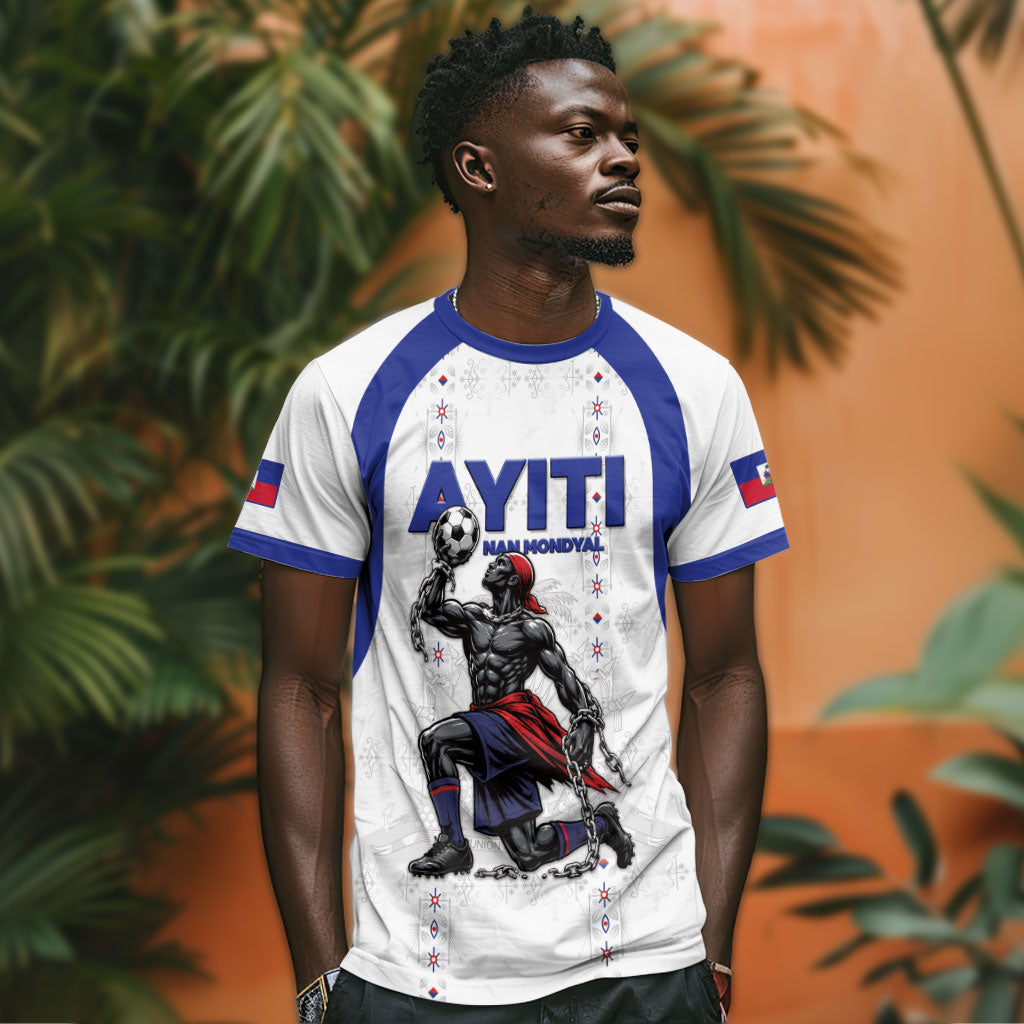 Custom Haiti Ayiti Nan Mondyal 2026 T shirt Fyete Lit Victwa White Version