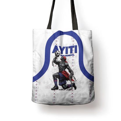 Haiti Ayiti Nan Mondyal 2026 Tote Bag Fyete Lit Victwa White Version