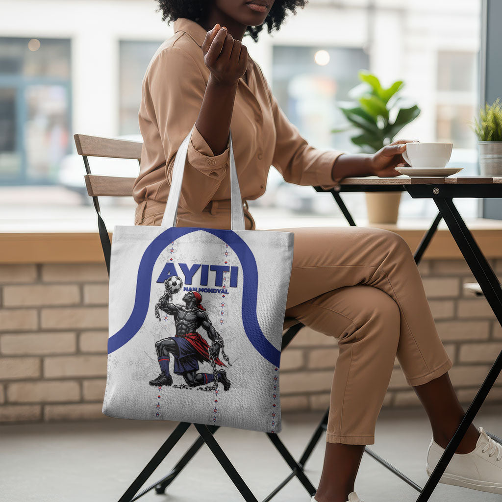 Haiti Ayiti Nan Mondyal 2026 Tote Bag Fyete Lit Victwa White Version