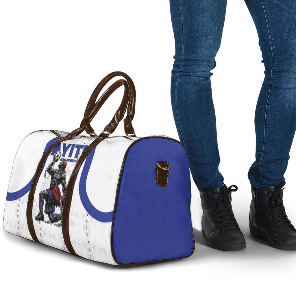 Haiti Ayiti Nan Mondyal 2026 Travel Bag Fyete Lit Victwa White Version