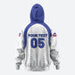 Custom Haiti Ayiti Nan Mondyal 2026 Zip Hoodie Fyete Lit Victwa White Version