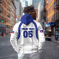 Custom Haiti Ayiti Nan Mondyal 2026 Zip Hoodie Fyete Lit Victwa White Version