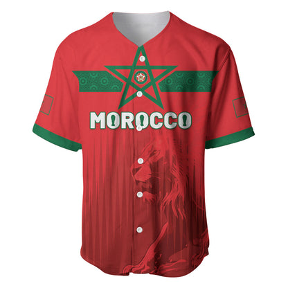 Custom Morocco Football 2026 Baseball Jersey Atlas Lions Breathtaking Victory Red Version