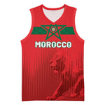 Custom Morocco Football 2026 Basketball Jersey Atlas Lions Breathtaking Victory Red Version