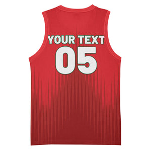 Custom Morocco Football 2026 Basketball Jersey Atlas Lions Breathtaking Victory Red Version