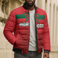 Custom Morocco Football 2026 Bomber Puffer Jacket Atlas Lions Breathtaking Victory Red Version