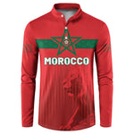 Custom Morocco Football 2026 Button Sweatshirt Atlas Lions Breathtaking Victory Red Version