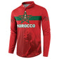 Custom Morocco Football 2026 Button Sweatshirt Atlas Lions Breathtaking Victory Red Version