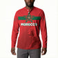 Custom Morocco Football 2026 Button Sweatshirt Atlas Lions Breathtaking Victory Red Version