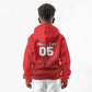 Custom Morocco Football 2026 Kid Hoodie Atlas Lions Breathtaking Victory Red Version