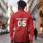 Custom Morocco Football 2026 Long Sleeve Button Shirt Atlas Lions Breathtaking Victory Red Version