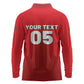 Custom Morocco Football 2026 Long Sleeve Polo Shirt Atlas Lions Breathtaking Victory Red Version