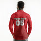 Custom Morocco Football 2026 Long Sleeve Polo Shirt Atlas Lions Breathtaking Victory Red Version