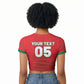 Custom Morocco Football 2026 Raglan Cropped T shirt Atlas Lions Breathtaking Victory Red Version