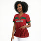 Custom Morocco Football 2026 Scrub Top Atlas Lions Breathtaking Victory Red Version