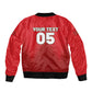 Custom Morocco Football 2026 Sleeve Zip Bomber Jacket Atlas Lions Breathtaking Victory Red Version