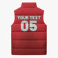Custom Morocco Football 2026 Sleeveless Puffer Jacket Atlas Lions Breathtaking Victory Red Version