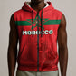 Custom Morocco Football 2026 Sleeveless Zip Hoodie Atlas Lions Breathtaking Victory Red Version