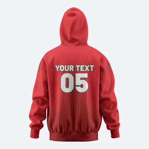 Custom Morocco Football 2026 Zip Hoodie Atlas Lions Breathtaking Victory Red Version