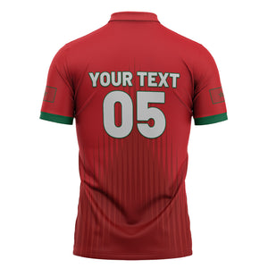 Custom Morocco Football 2026 Zipper Polo Shirt Atlas Lions Breathtaking Victory Red Version