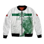 Custom Morocco Football 2026 Bomber Jacket Atlas Lions Breathtaking Victory White Version