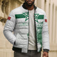 Custom Morocco Football 2026 Bomber Puffer Jacket Atlas Lions Breathtaking Victory White Version