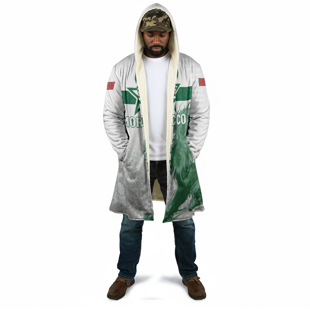 Custom Morocco Football 2026 Cloak Atlas Lions Breathtaking Victory White Version