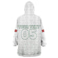 Custom Morocco Football 2026 Kid Wearable Blanket Hoodie Atlas Lions Breathtaking Victory White Version