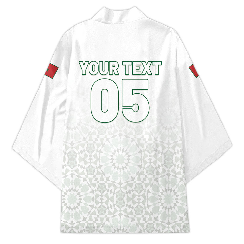 Custom Morocco Football 2026 Kimono Atlas Lions Breathtaking Victory White Version